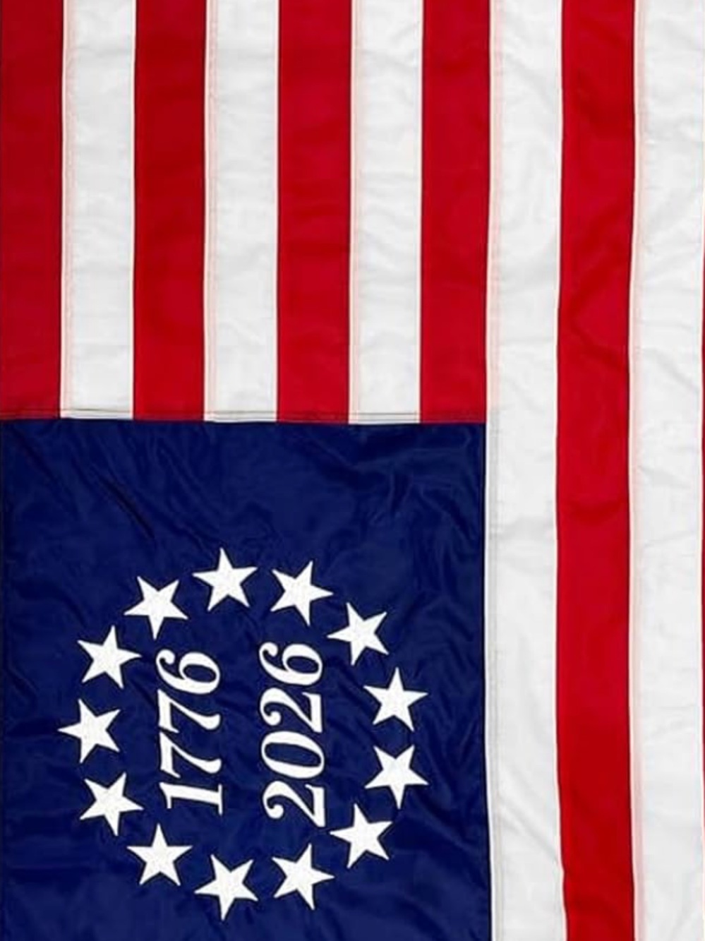250th Anniversary American Flag - Red, White & Blue, Boho, Military, Patriotic,